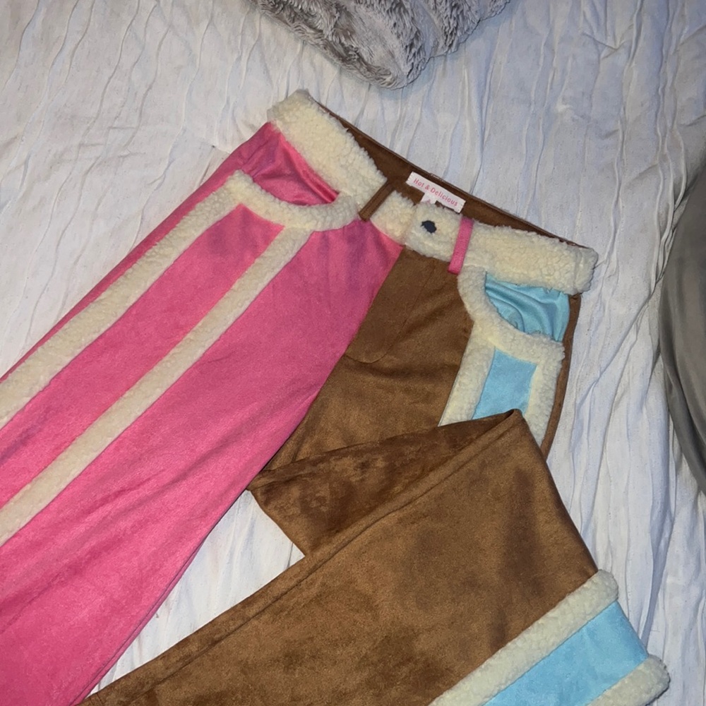 Fun multicolor wide leg pants